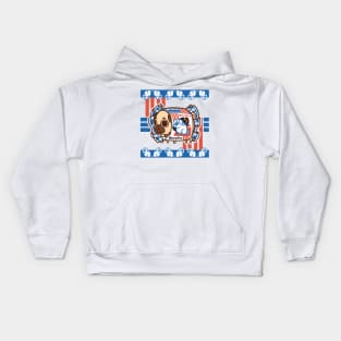 White Pug Candy Wrapper Kids Hoodie